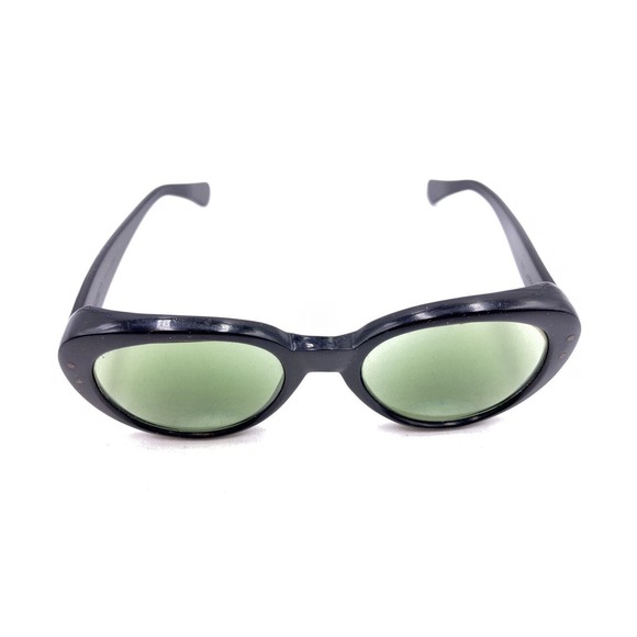 Buttafarri NY Vintage Falco Black Round Sunglasses Frames 140 Italy Men Women - Picture 2 of 12